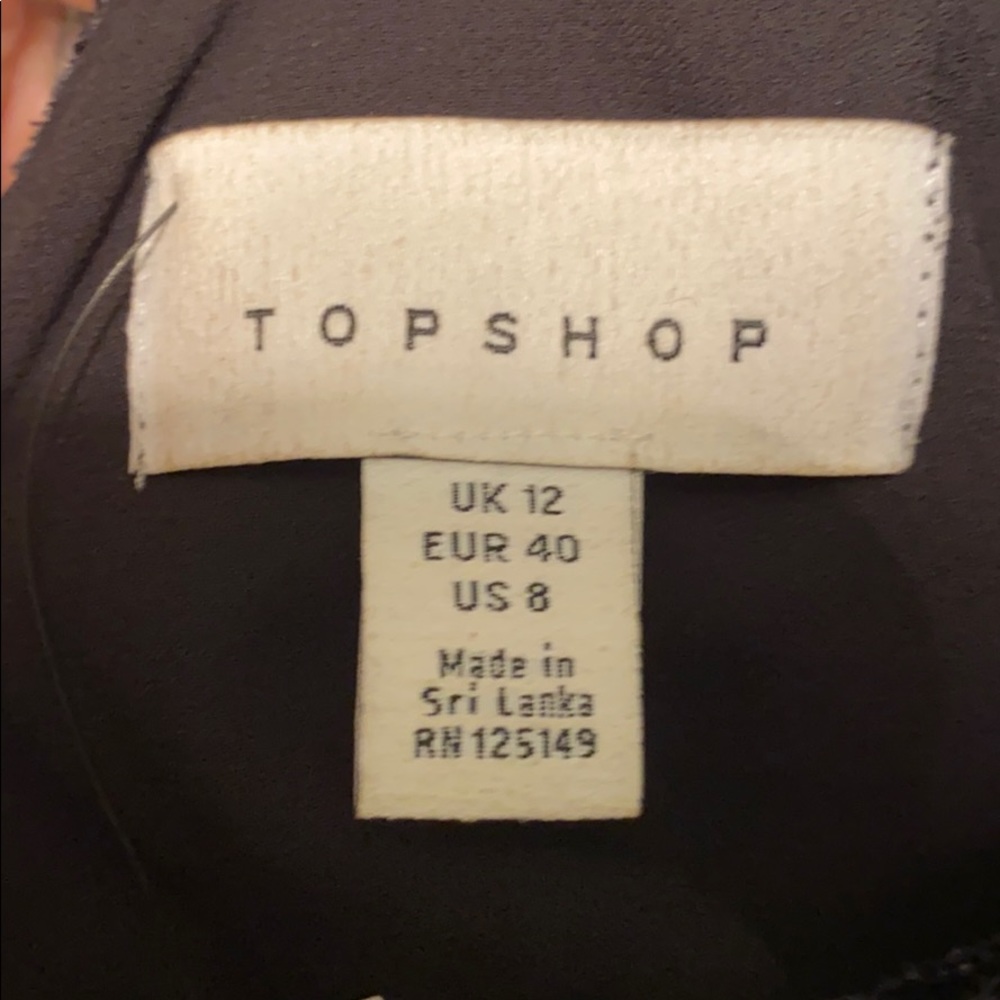 TOPSHOP Glitter Velvet Mini Slipdress Black - Picture 5 of 8